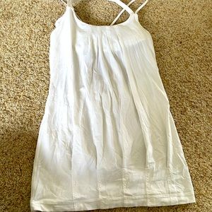 White Built in Bra Lulu workout Top